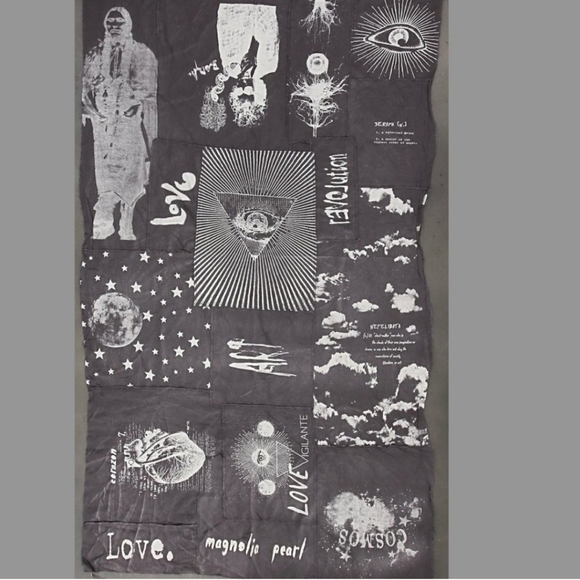 Magnolia Pearl Bob Dylan Blanket Artist Squat Throw Dropcloth 001 Ozzy Patchwork - Picture 3 of 10